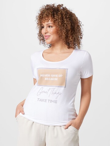 Key Largo Тениска 'GREAT' в бяло: отпред