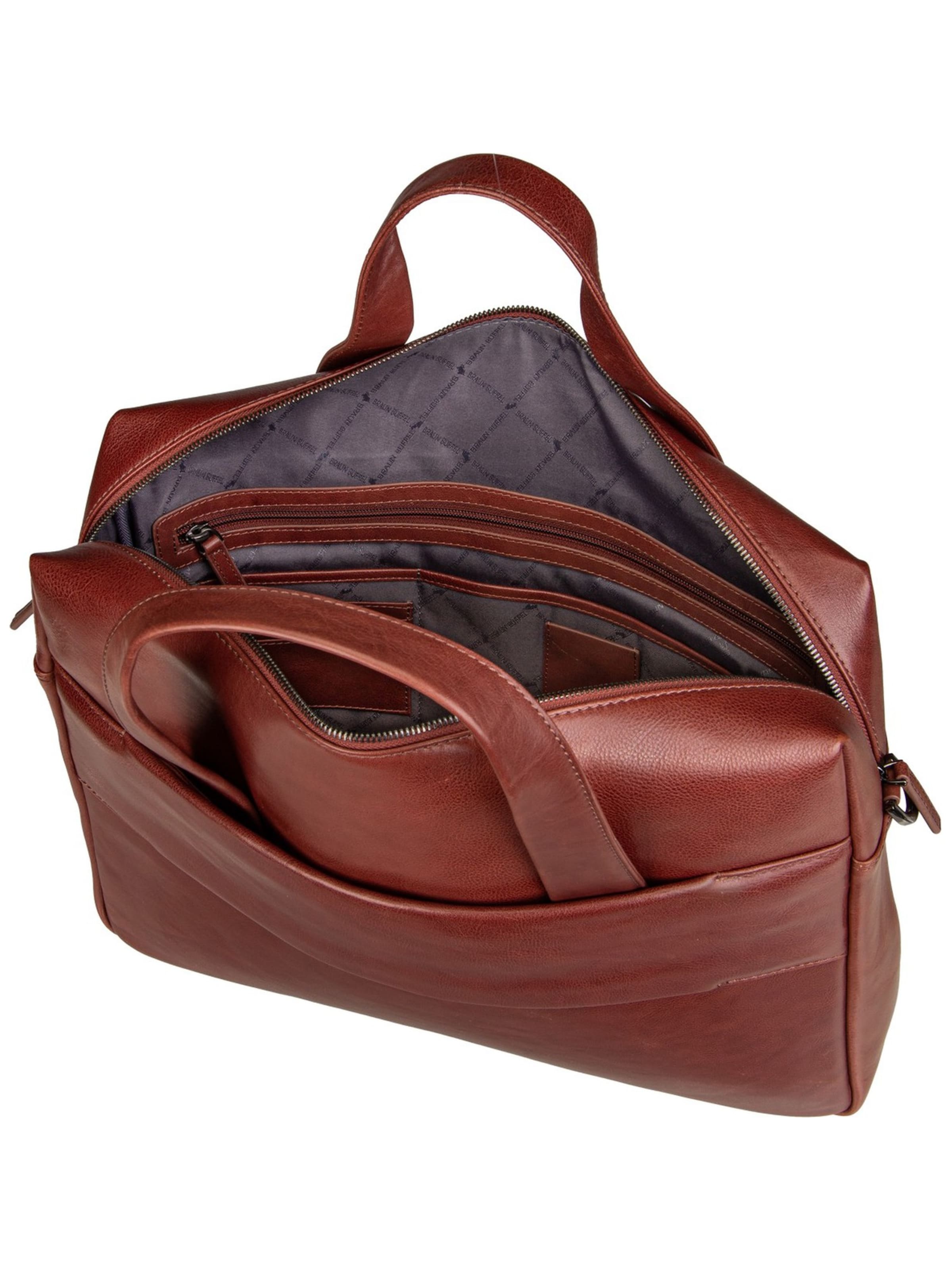 Braun Büffel Document Bag 'Arezzo' in Brown