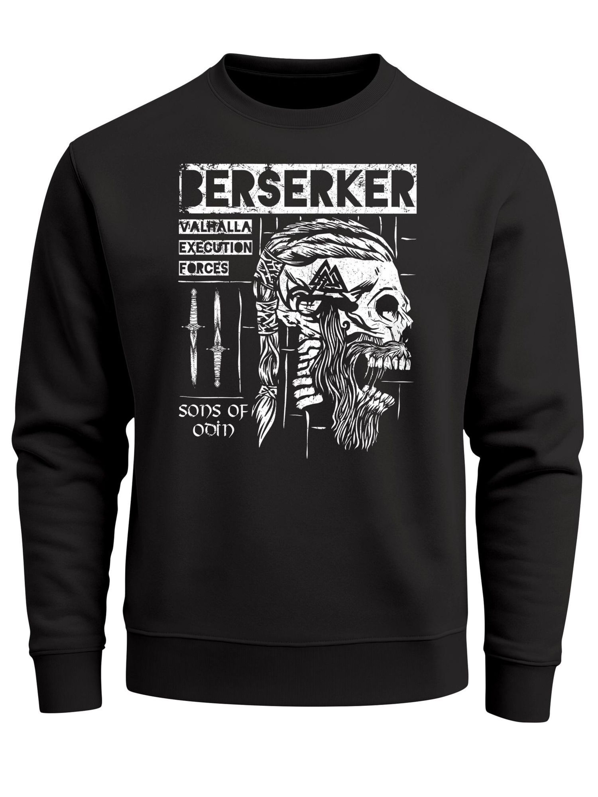 Neverless Sweatshirt 'Valhalla Berserker' in Black: front