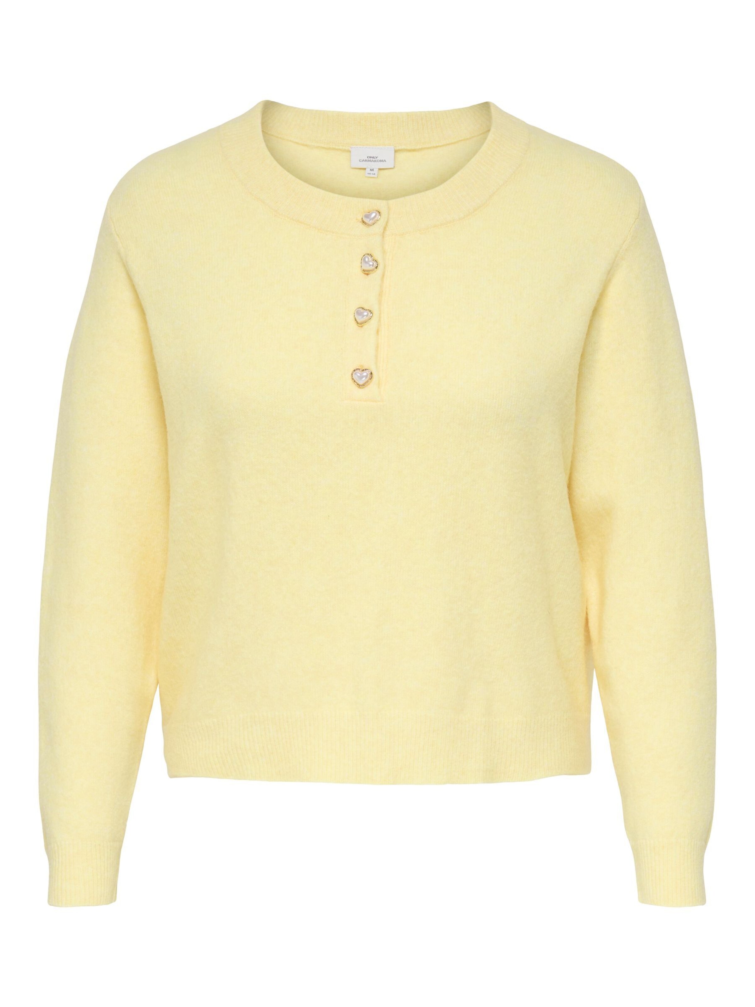 ONLY Carmakoma - Jersey 'CARMacey' en amarillo: frente