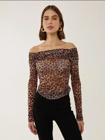 Camicia da donna di Hiccup in marrone: frontale
