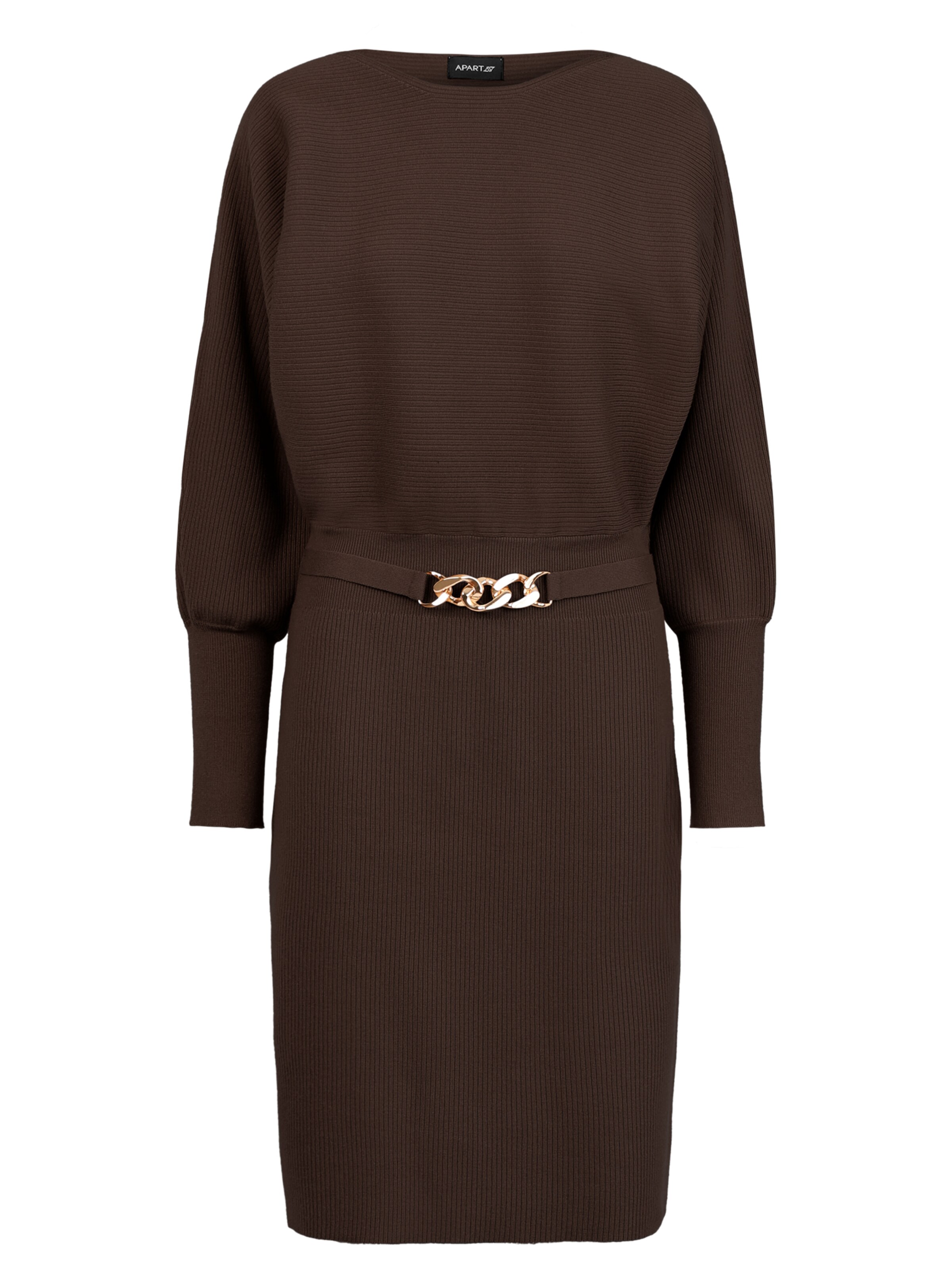 APART Knitted dress in XS in Brown, Item view
