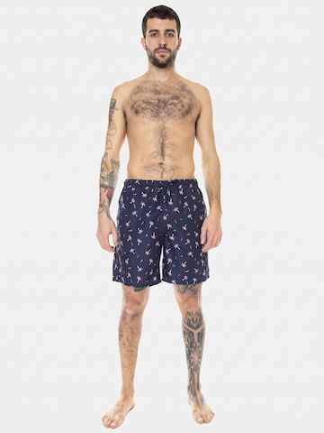 Boardshorts 'Confetti Palm Long' Happy Socks en bleu : devant