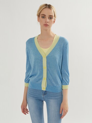 Influencer Knit cardigan in Blue: front