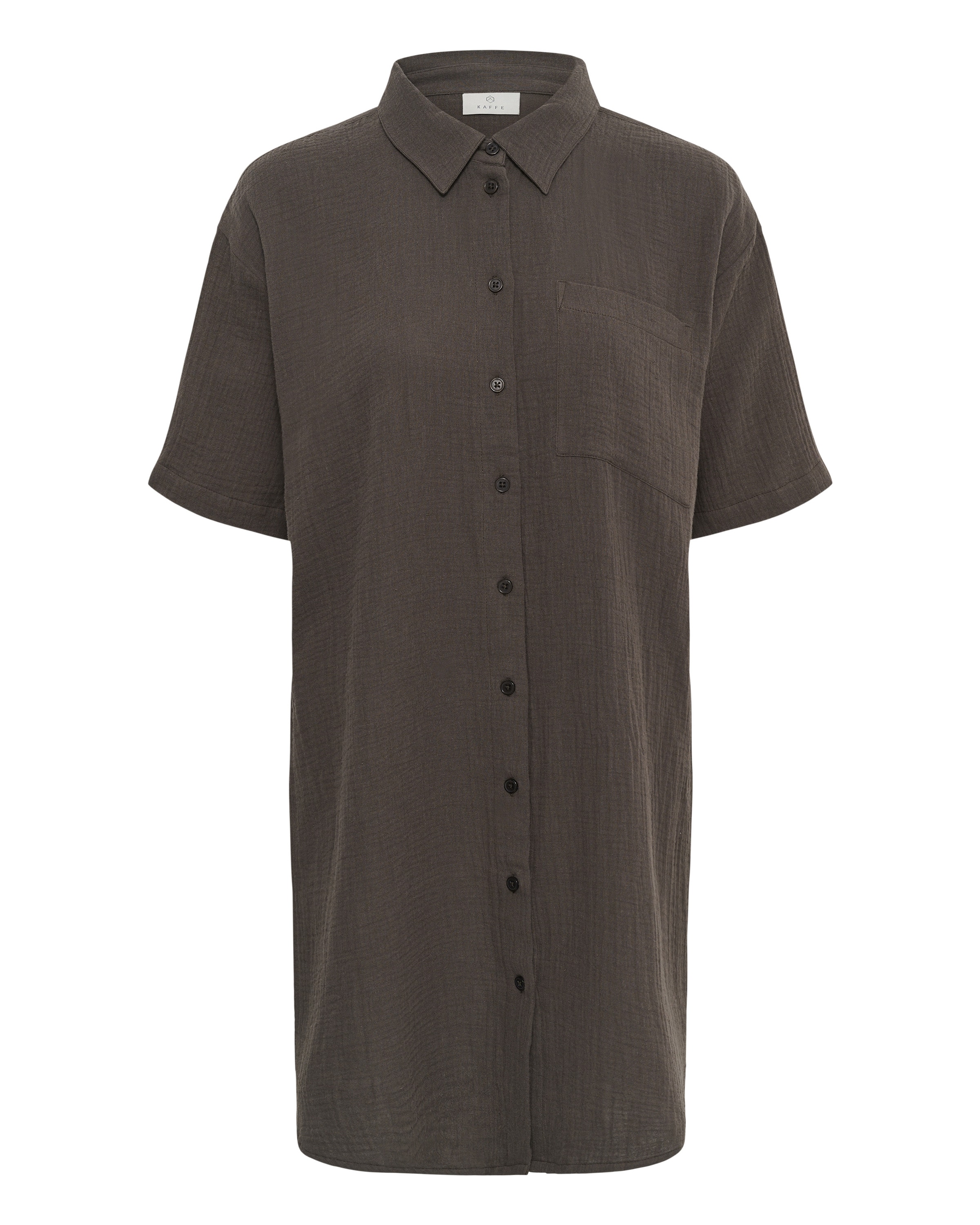 Kaffe Shirt 'KAVafla' in Brown: front