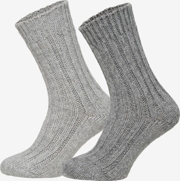 HomeOfSocks Socken 'HOS208' in Silber: Vorderseite