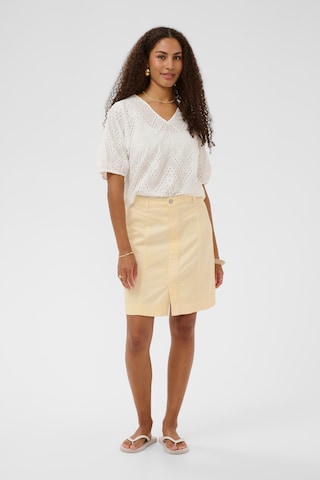 Cream - Saia 'CRLorra' em amarelo: frente