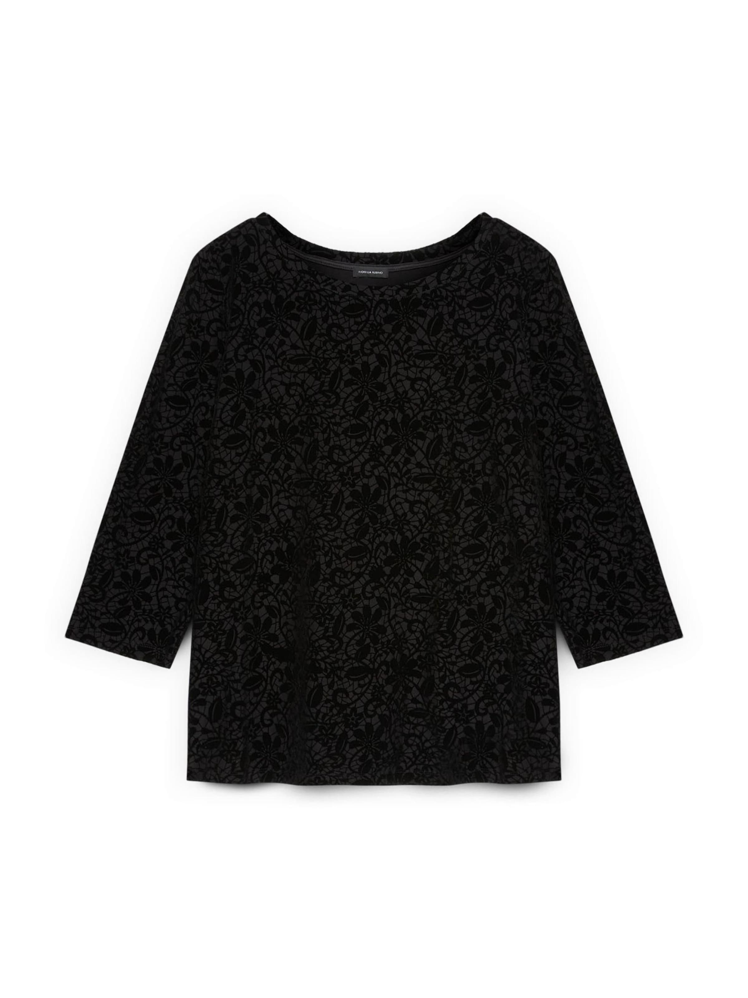 Fiorella Rubino Shirt in Zwart: voorkant