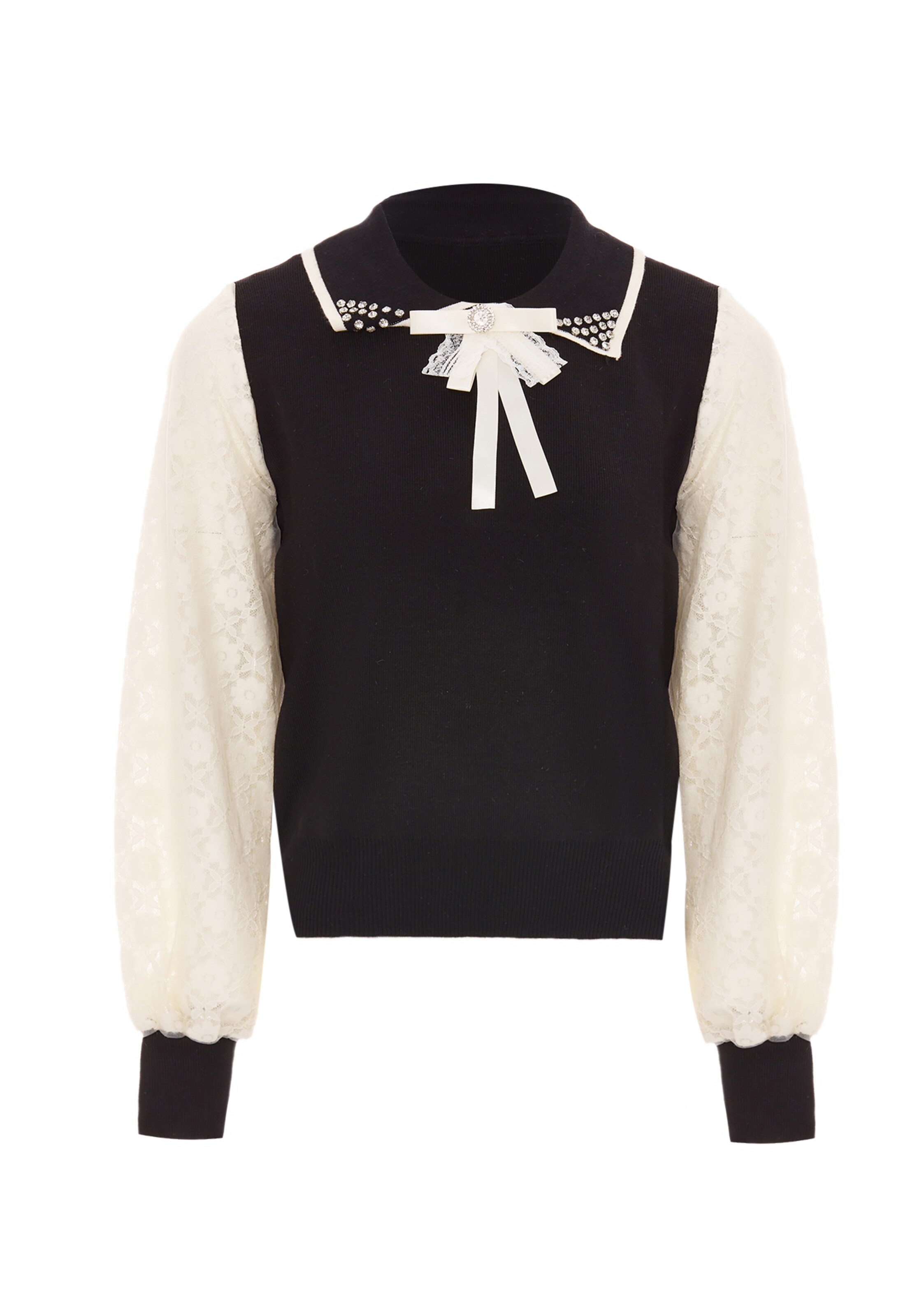 nascita - Pullover em preto: frente