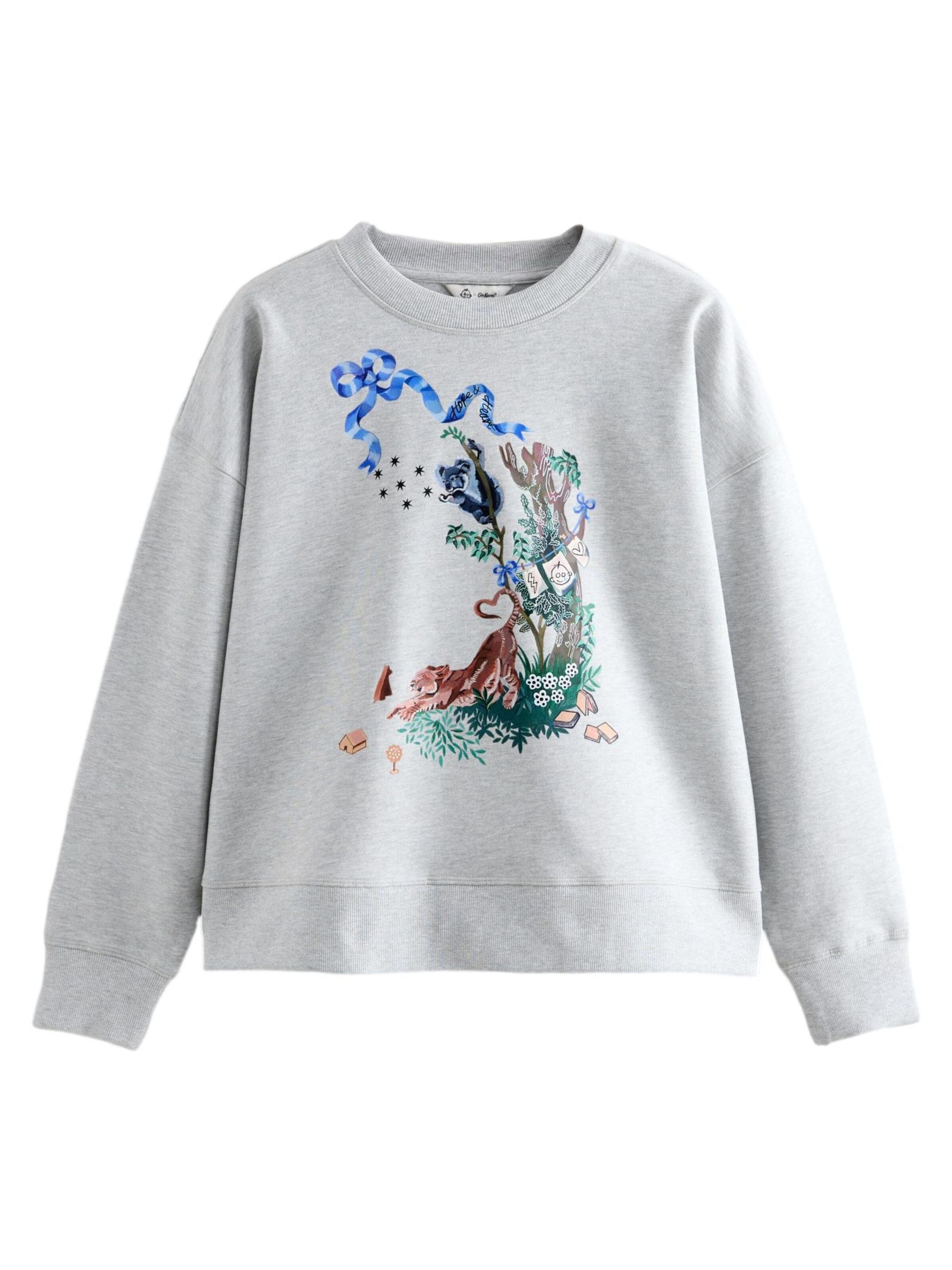 Cath Kidston Sweatshirt 'Great Ormond Street Hospital' in Grijs: voorkant