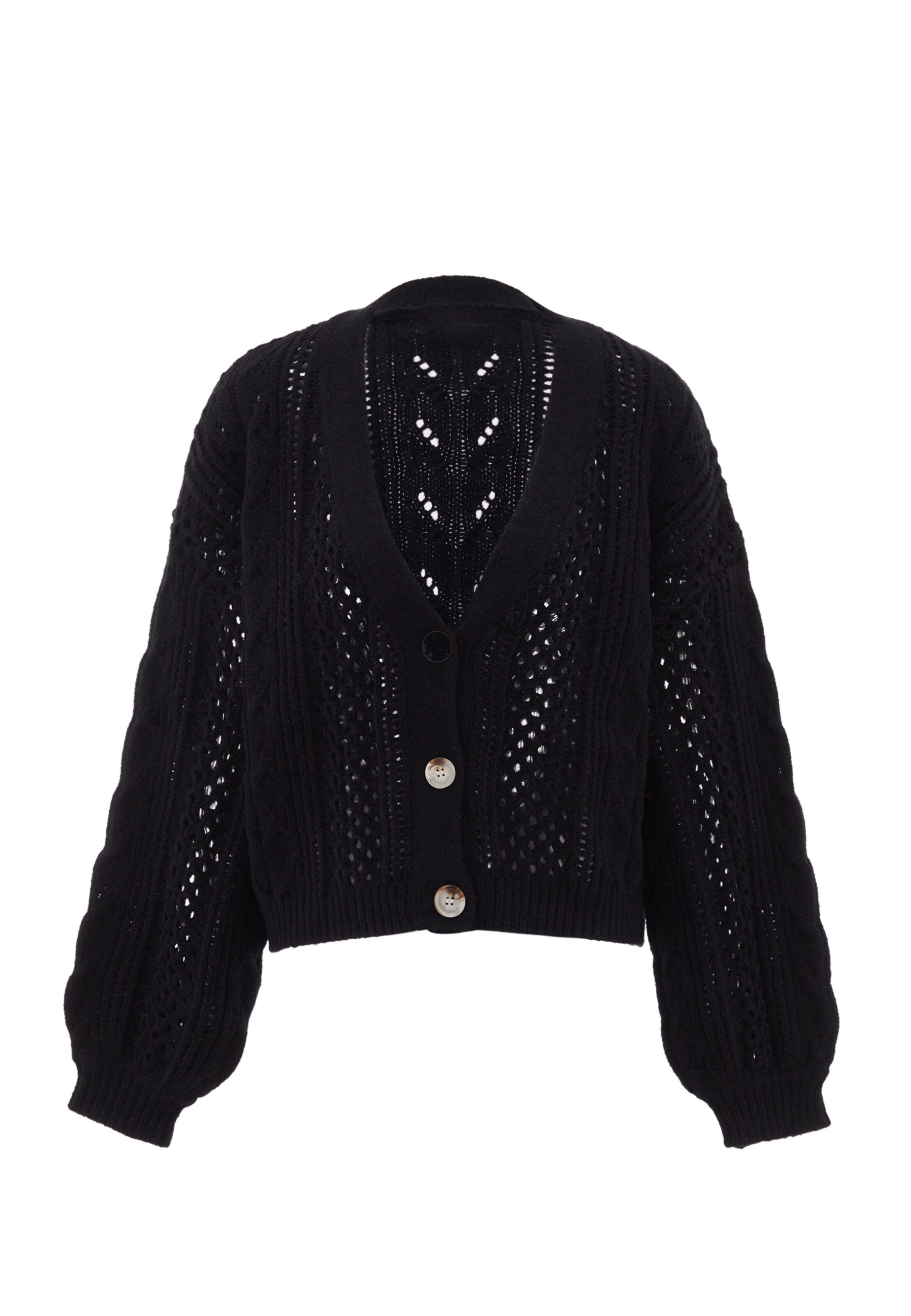 aleva Вязаная кофта в Черный: спереди