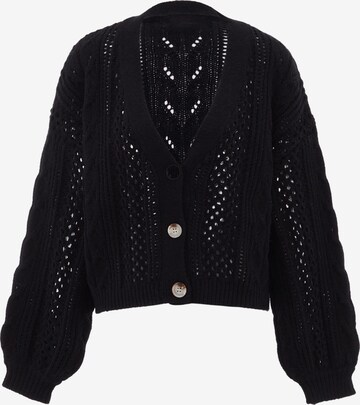 aleva Knit Cardigan in Black: front