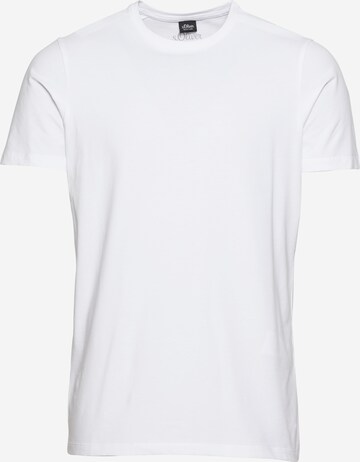 T-Shirt s.Oliver BLACK LABEL en blanc : devant