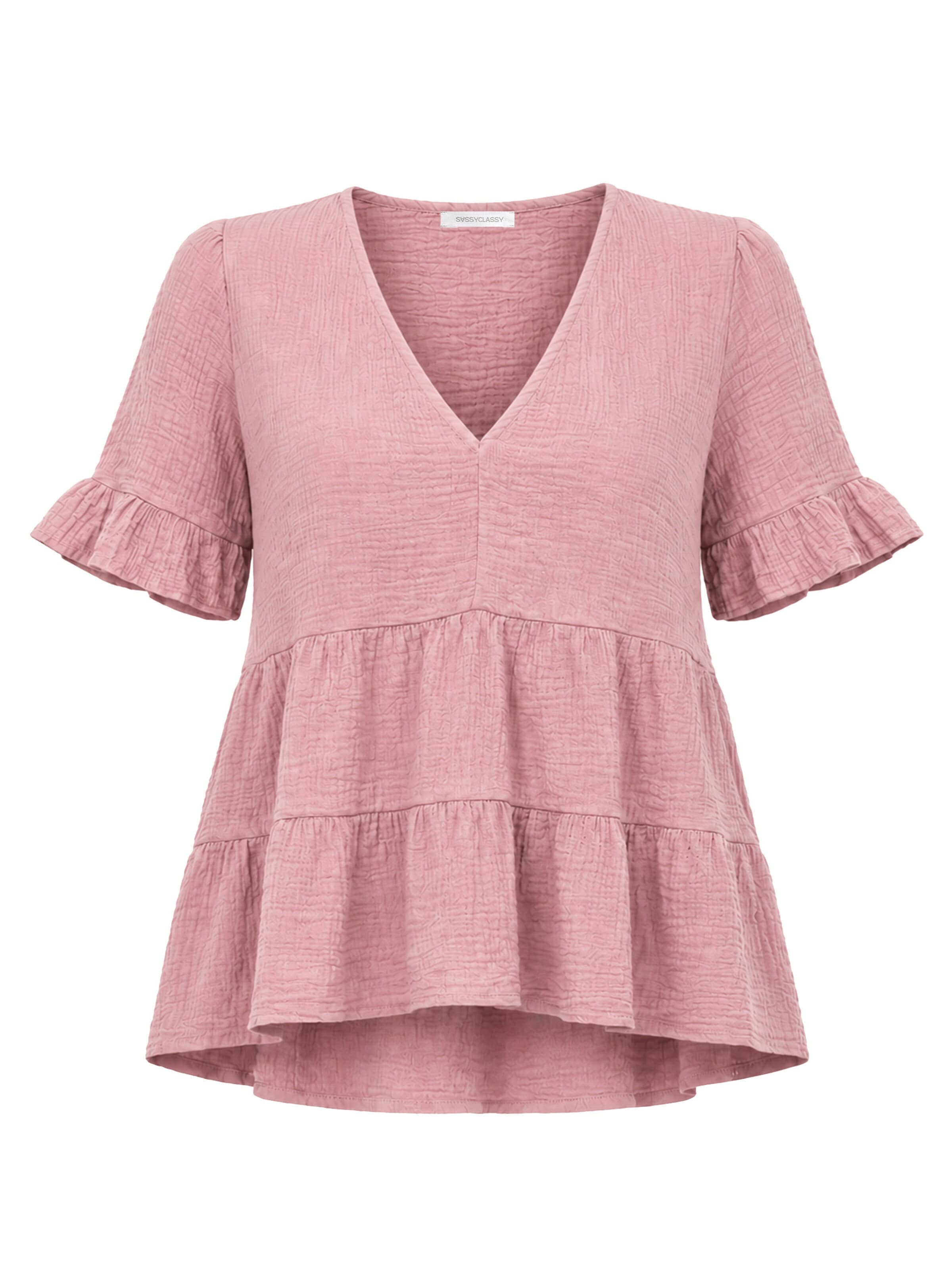SASSYCLASSY Shirt in Pink: Vorderseite