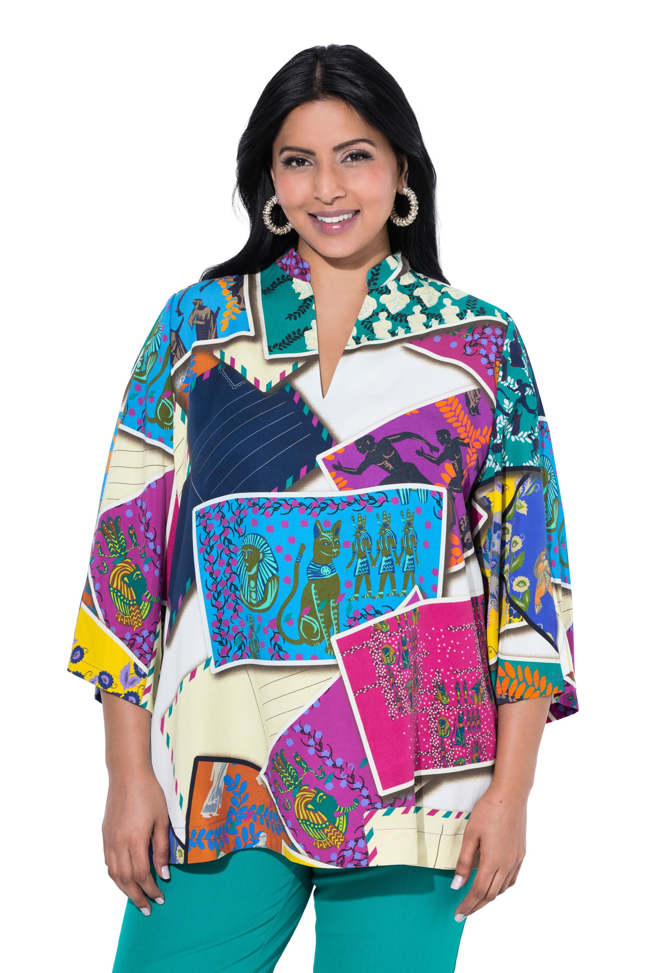 Ulla Popken Bluse in Mischfarben: Vorderseite