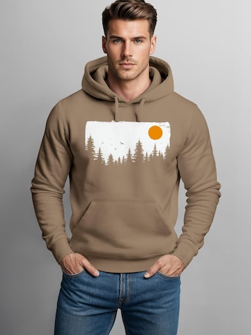 Neverless Sweatshirt 'Forest' in Braun