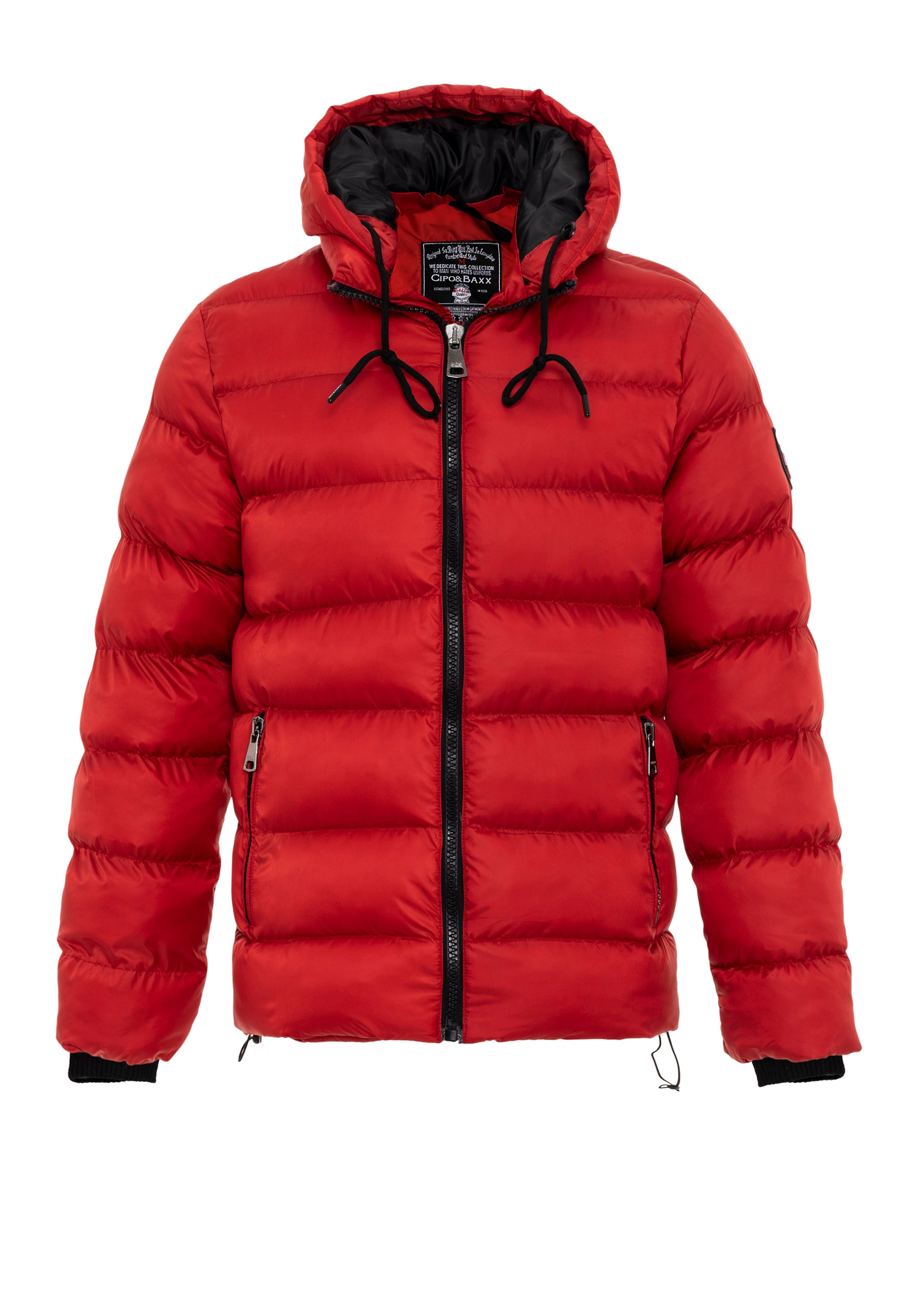 CIPO & BAXX Winterjas in Rood: voorkant