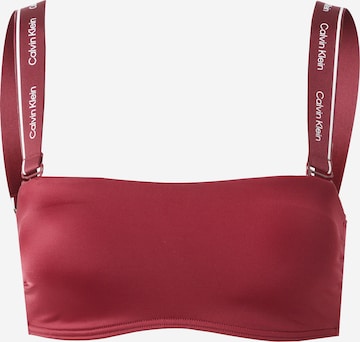 Hauts de bikini Calvin Klein Swimwear en violet : devant