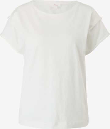 T-shirt s.Oliver en blanc : devant