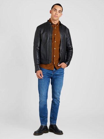 JACK & JONES Slim Fit Hemd 'JJECLASSIC' in Braun