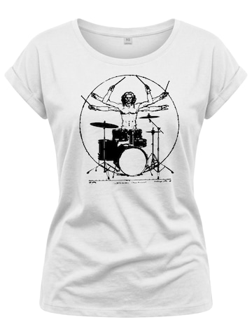 MAKAYA Shirt 'Drummer' in Weiß: Vorderseite