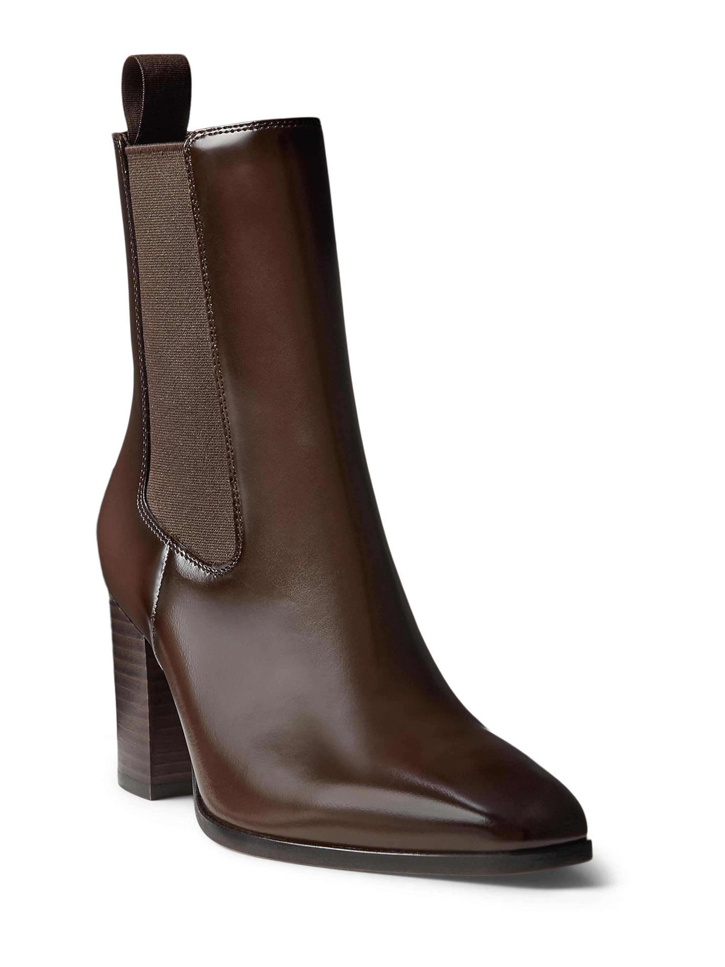 Lauren Ralph Lauren Chelsea boots i brun: framsida