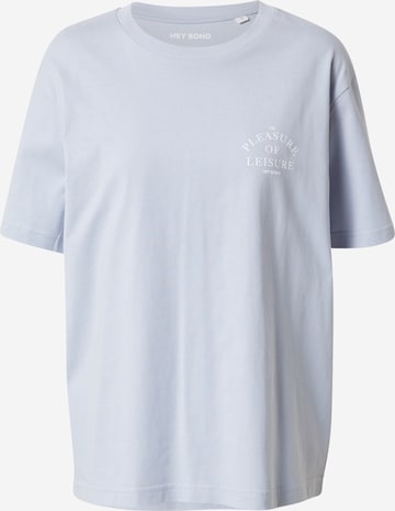 Hey Soho T-shirt 'PLEASURE OF LEISURE' i blå: framsida