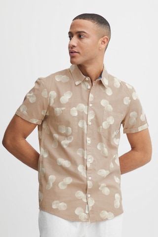 BLEND Slim fit Button Up Shirt in Beige: front