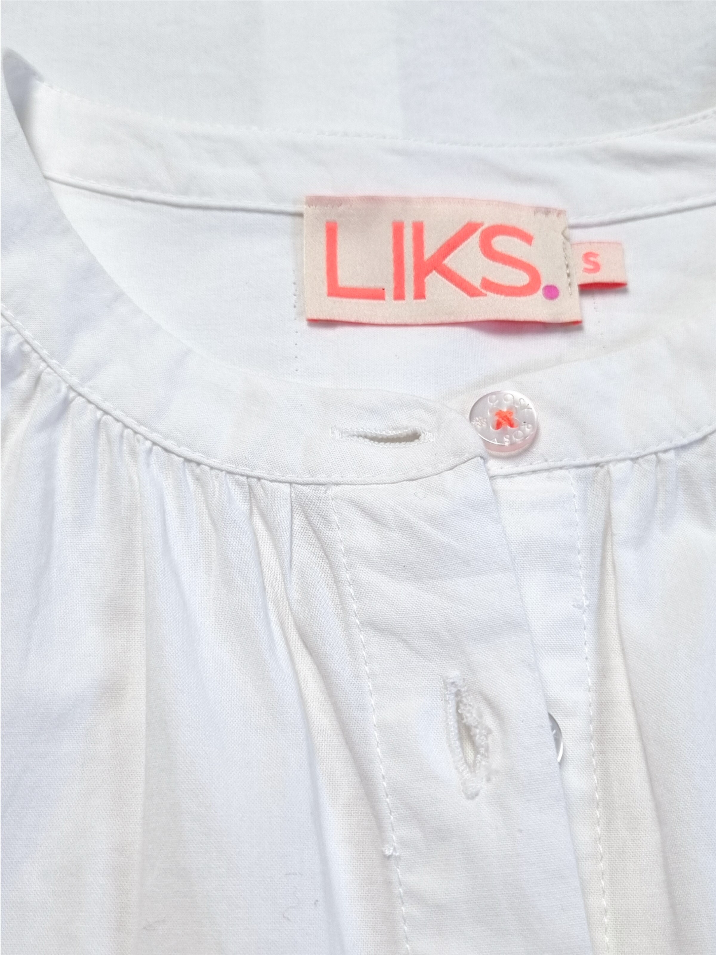 LIKS. Munich Blouse 'Flowers' in White