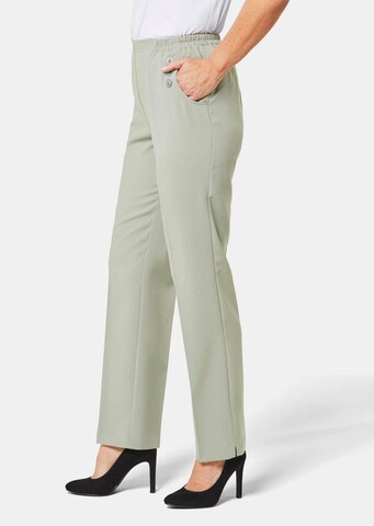 Goldner Regular Trousers with creases in Green