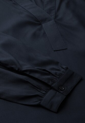 STREET ONE Tunika Bluse in Unifarbe in Blau