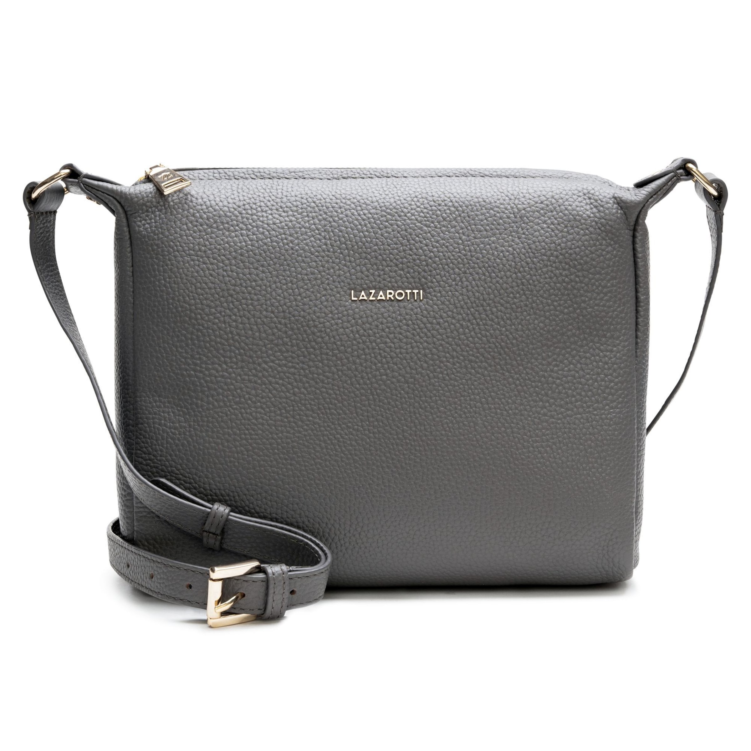 Borsa a tracolla 'Bologna' di Lazarotti in grigio: frontale