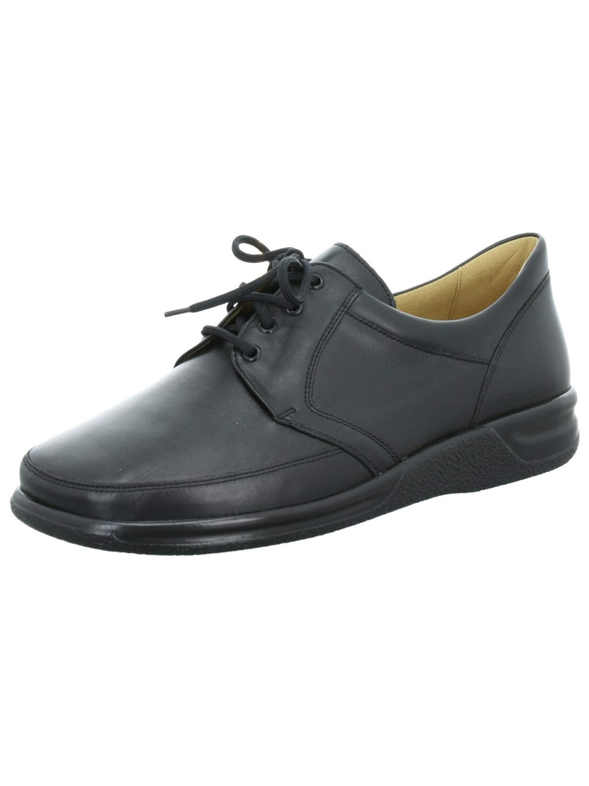 Ganter Veterschoen 'Schnürschuh Herren 256701-0100 Echtleder in schwarz' in Zwart: voorkant