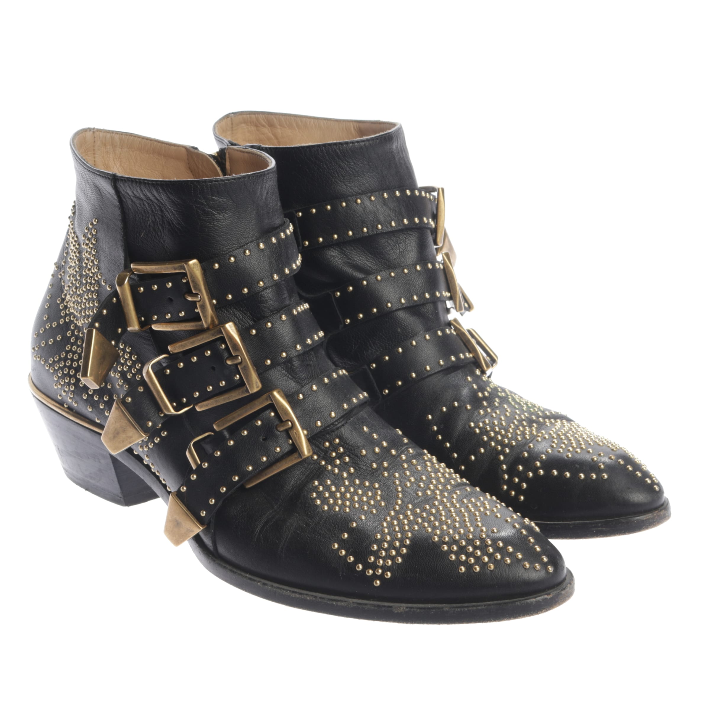 Chloé Stiefeletten 37,5 in Gold: Vorderseite