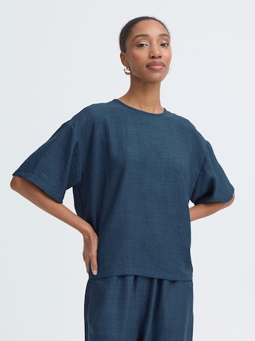 ICHI Shirt 'IHKATICO' in Blauw: voorkant