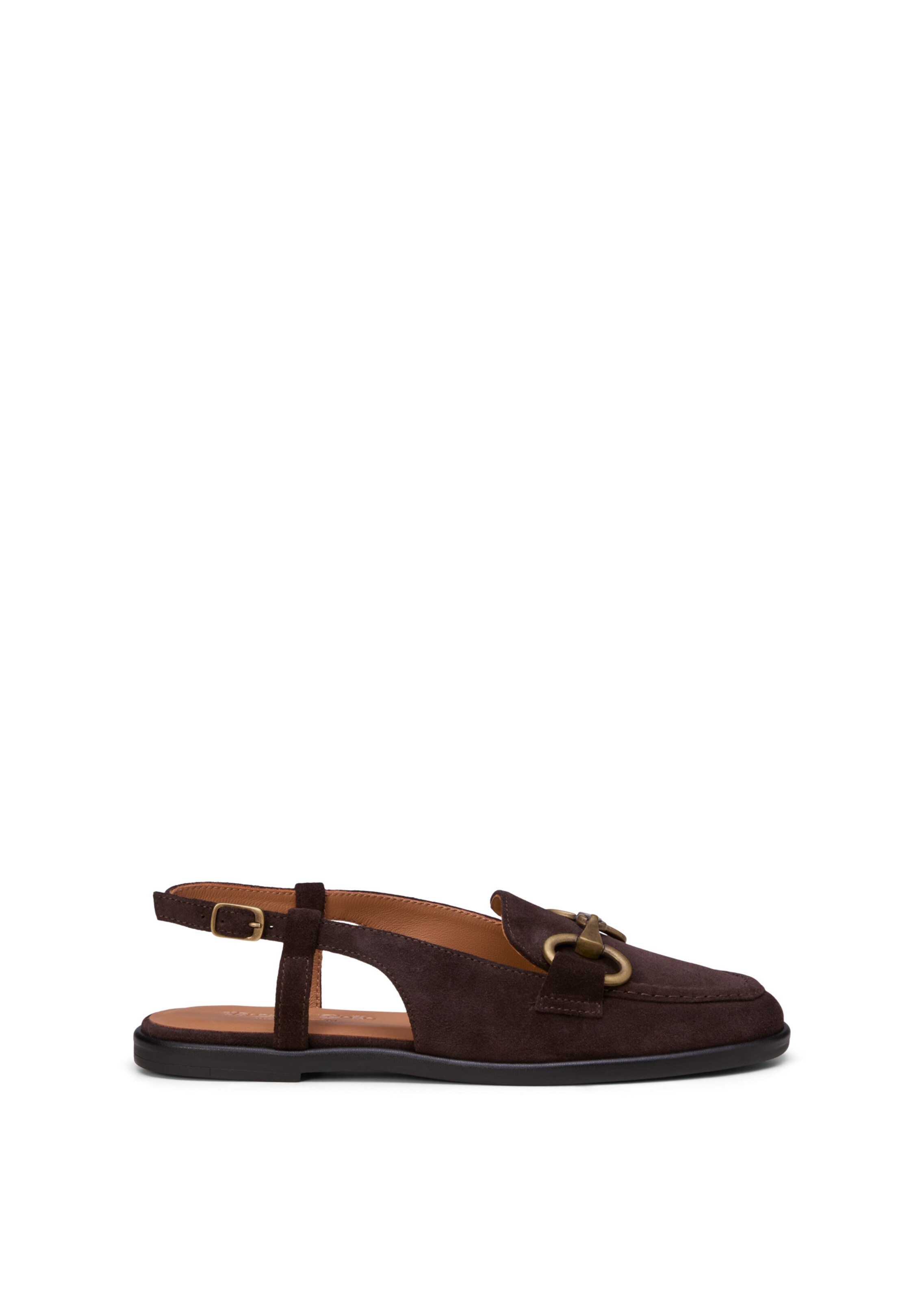 Marc O'Polo Ballerina met riempjes 'Alva' in Bruin