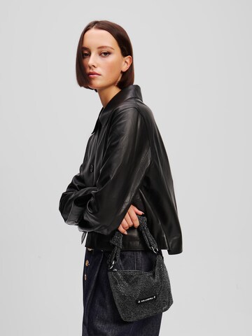 Karl Lagerfeld - Mala de ombro em preto: frente