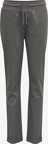 Hummel Regular Workout Pants in Grey: front