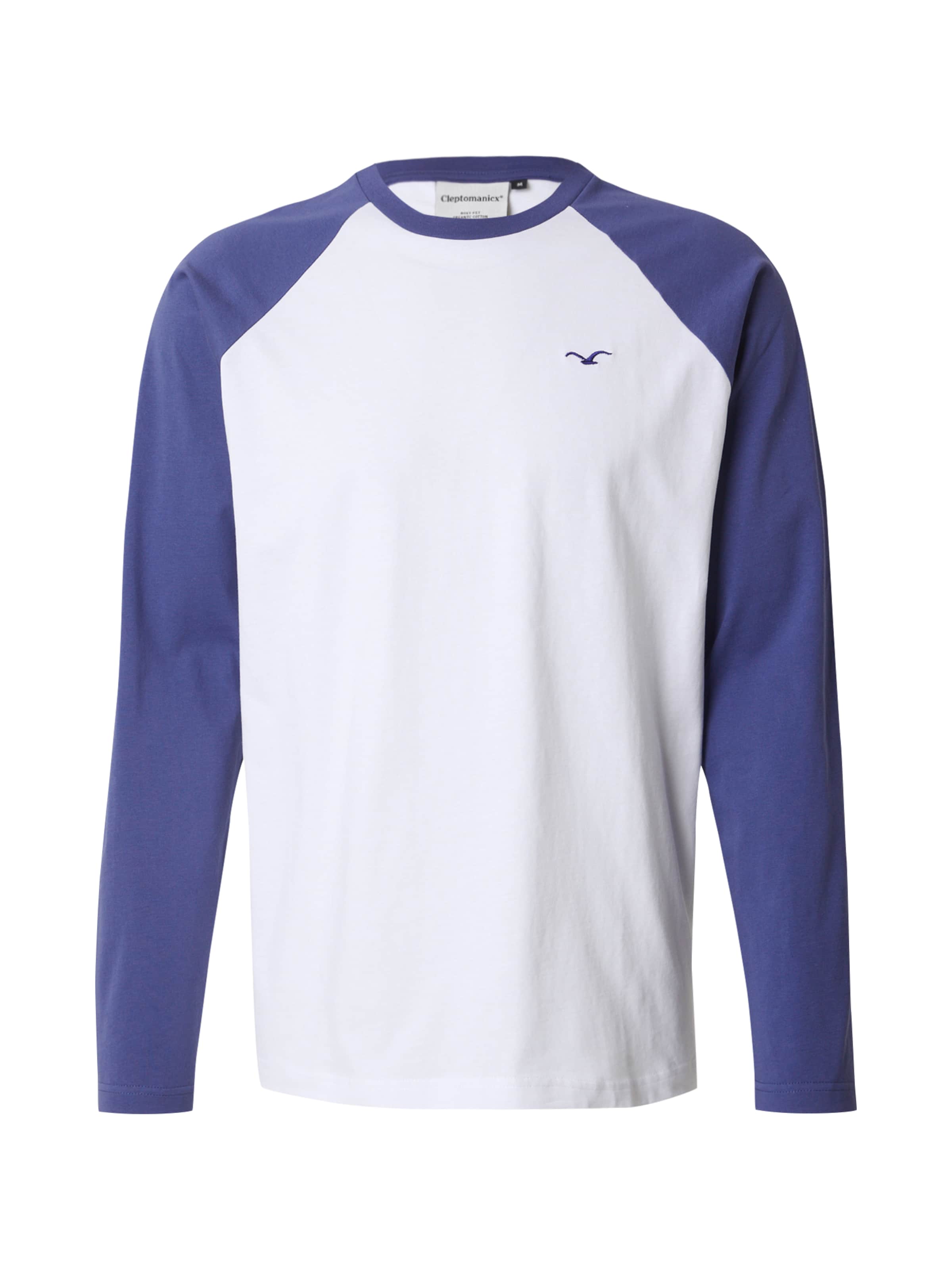 Cleptomanicx Shirt 'Ligull College' in Blau: Vorderseite