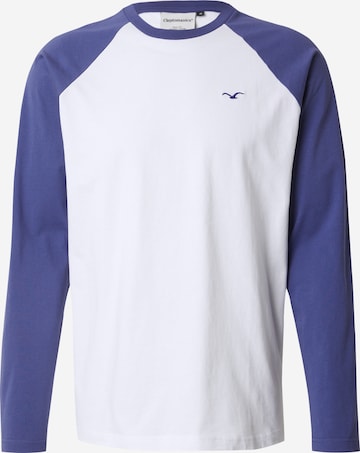 Cleptomanicx Shirt 'Ligull College' in Blau: Vorderseite