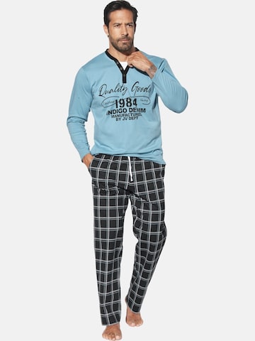 Jan Vanderstorm Pyjama lang 'Rolfheim' in Blauw: voorkant