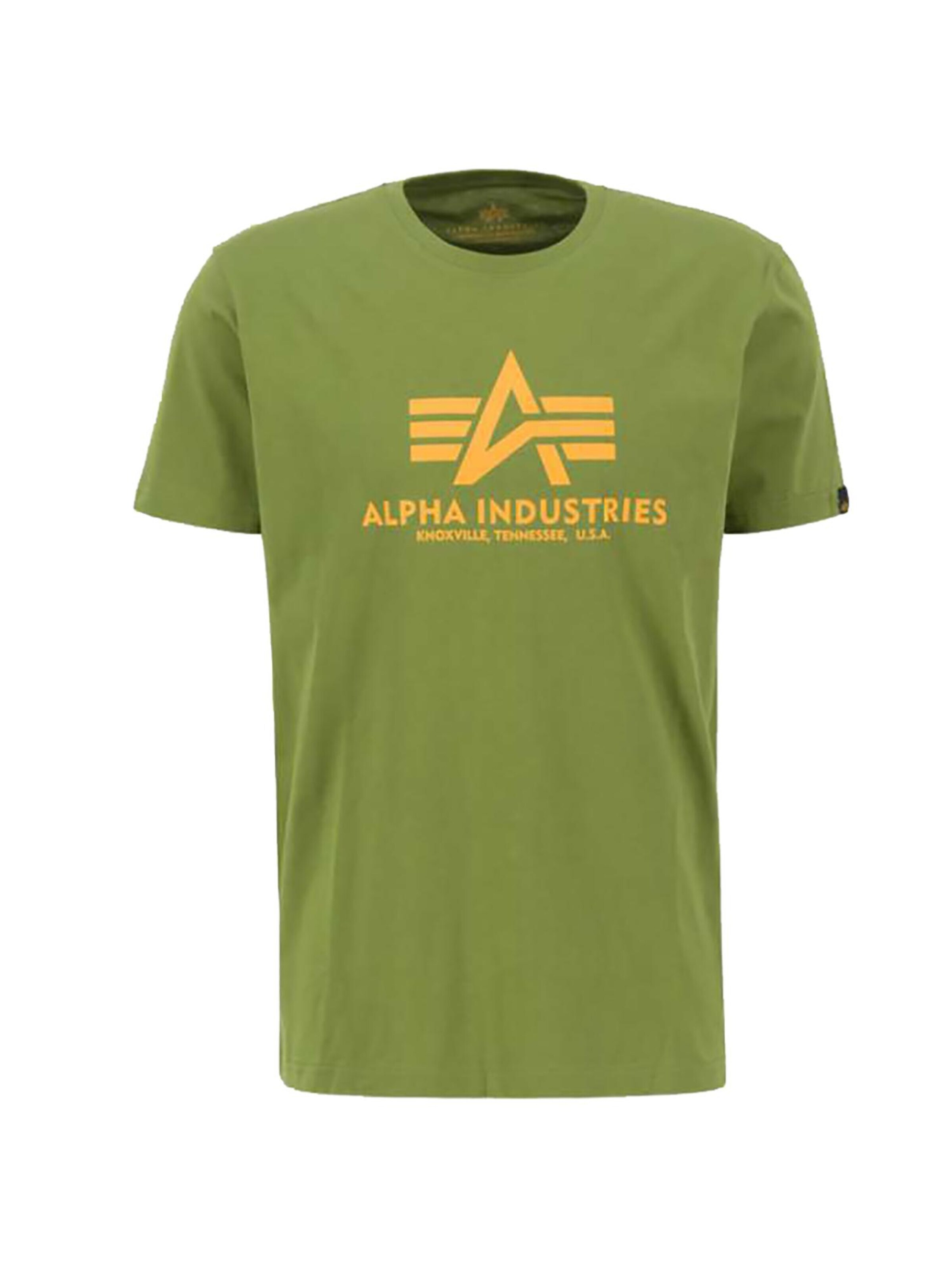 ALPHA INDUSTRIES Shirt 'Basic'‌‌‌‌ in Grün: Vorderseite