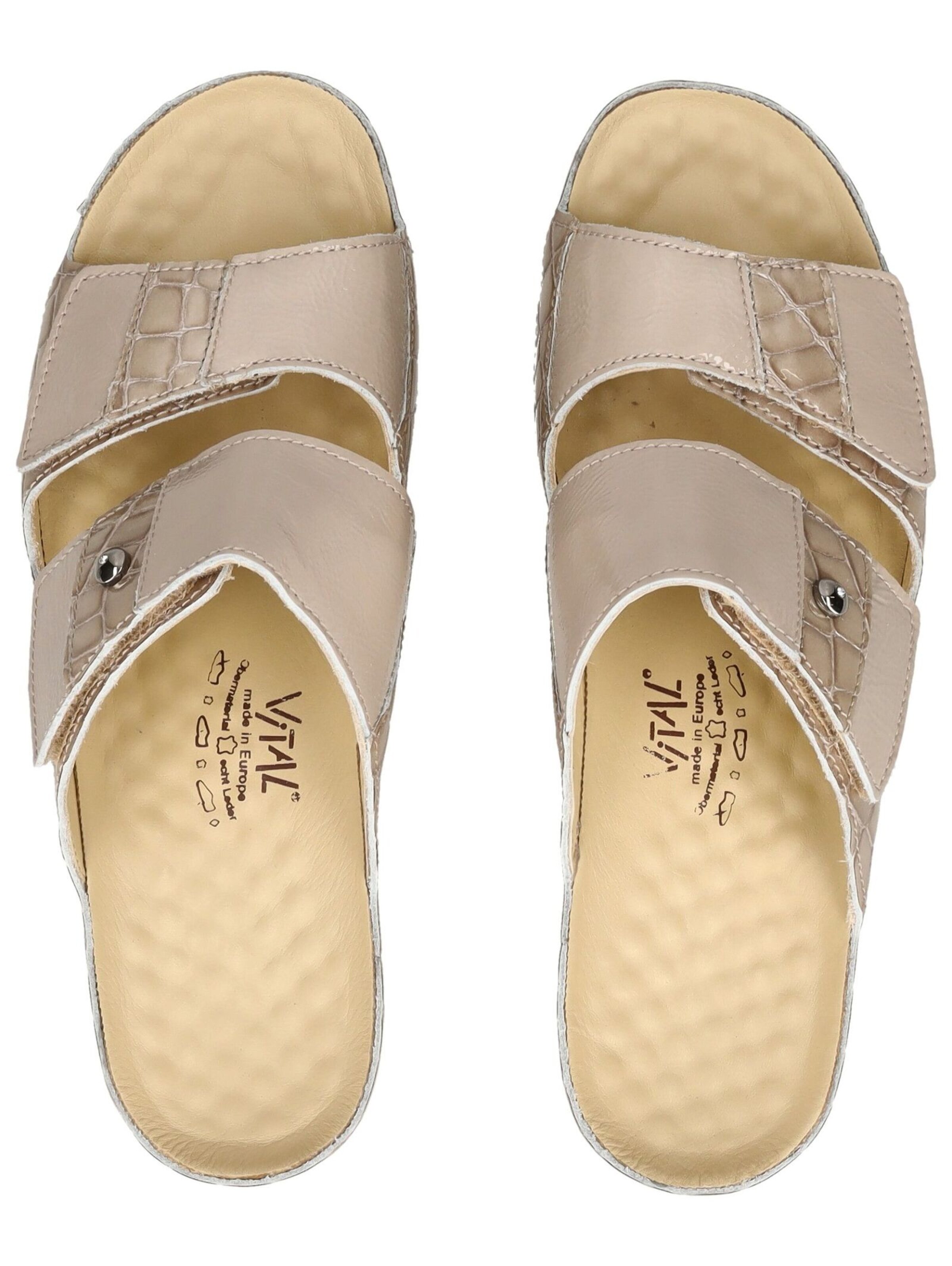 vital Pantoletten in Beige