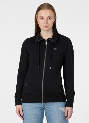 Ragwear Sweatjacke in Schwarz: Vorderseite