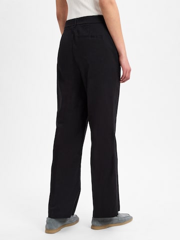 OPUS Regular Pantalon 'Maiga Linen' in Zwart
