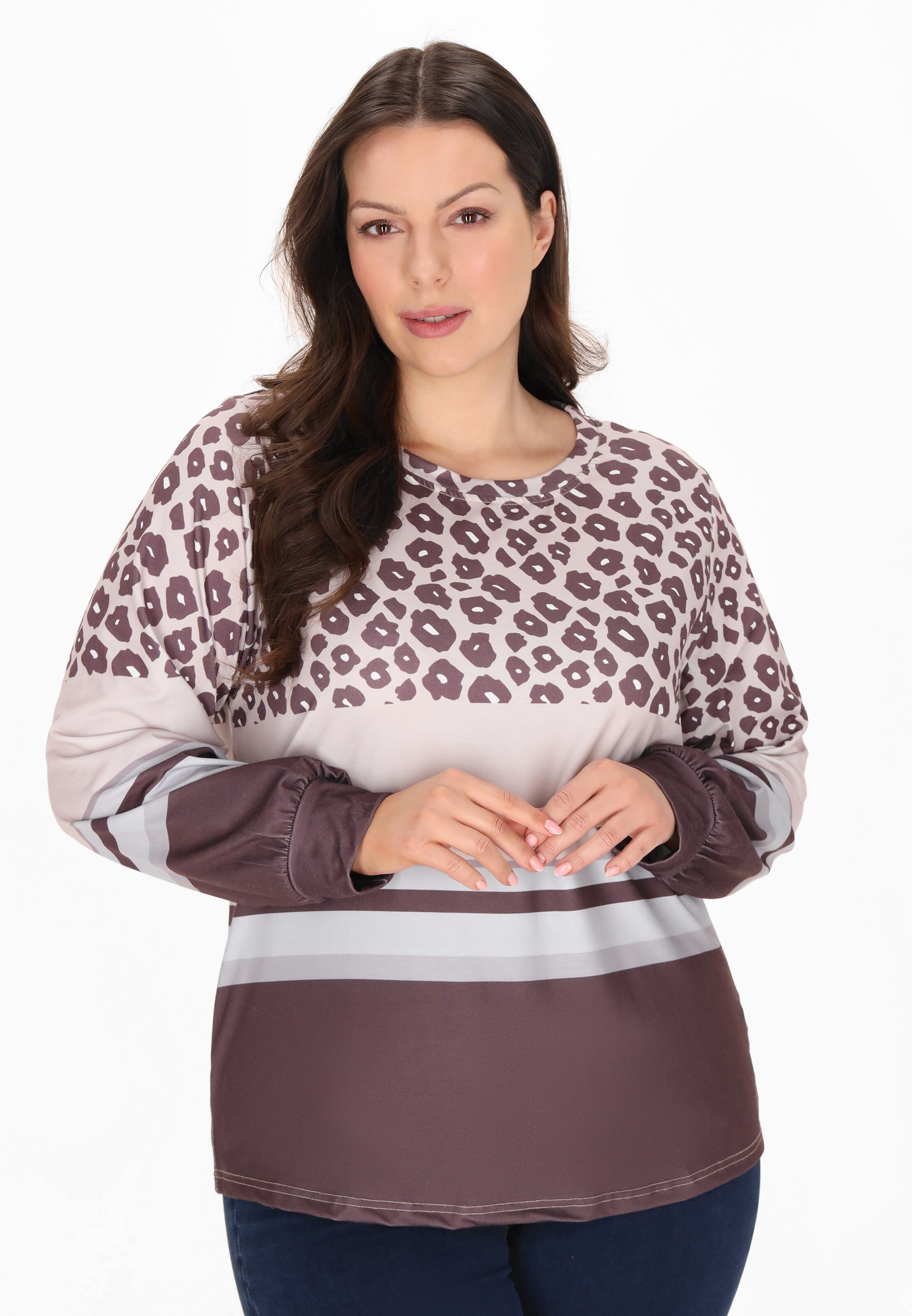 Usha Shirt in Bruin: voorkant