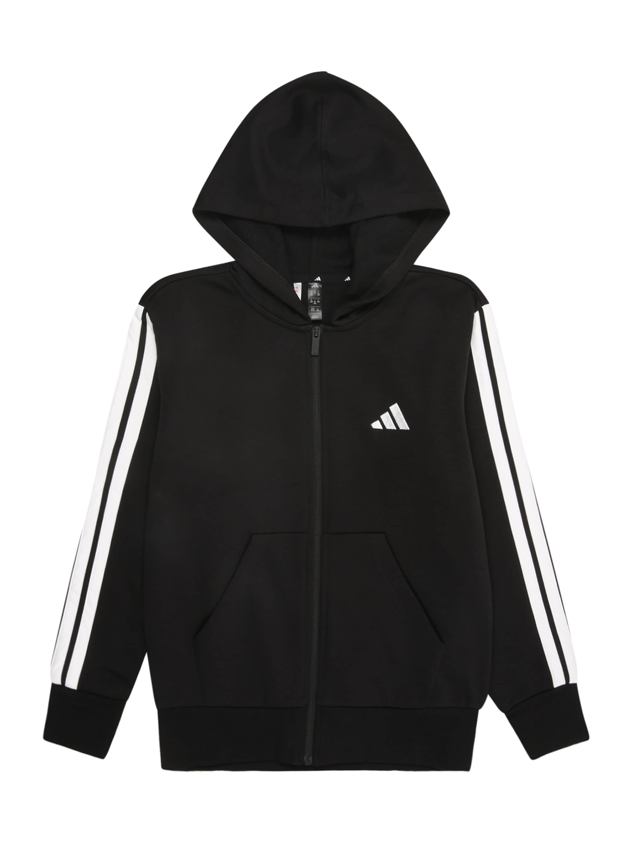 ADIDAS SPORTSWEAR Αθλητική ζακέτα φούτερ 'Essentials' σε μαύρο: μπροστά