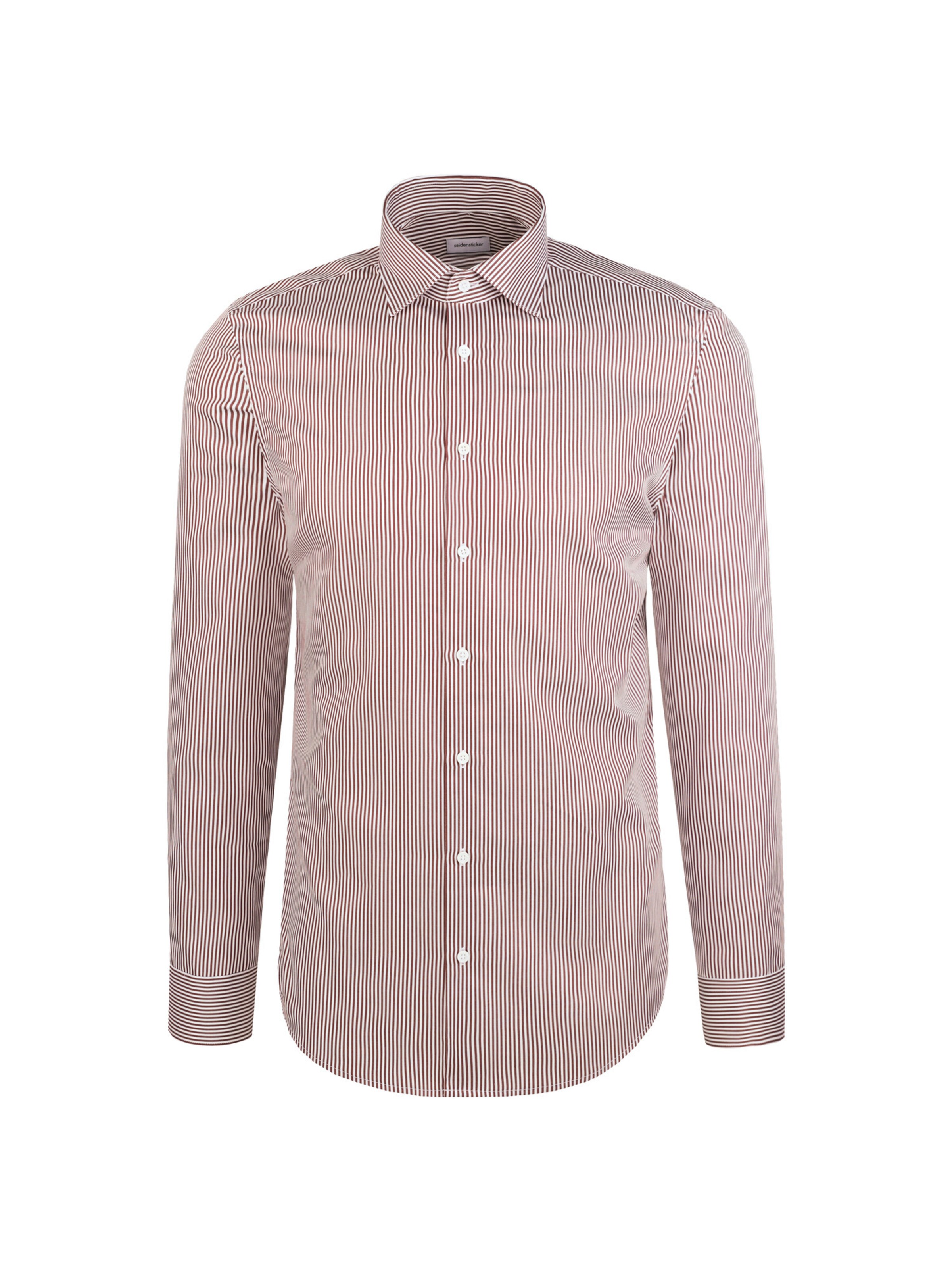 Coupe slim Chemise 'Schwarze Rose' SEIDENSTICKER en rouge : devant