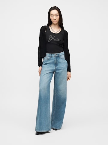 GUESS Плетена жилетка 'ROSALYN' в черно