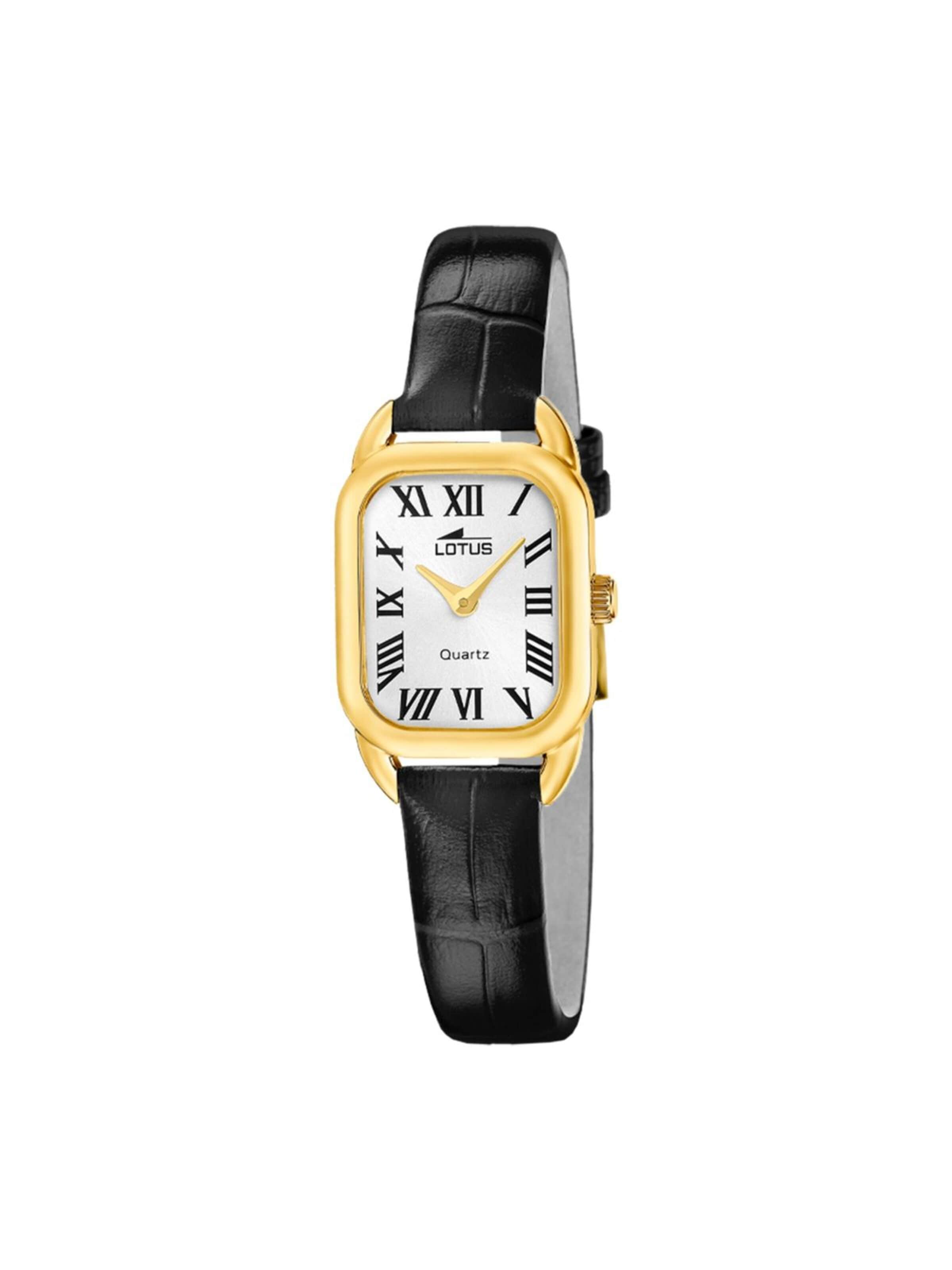 Lotus Analog Watch '2gether' in Black: front